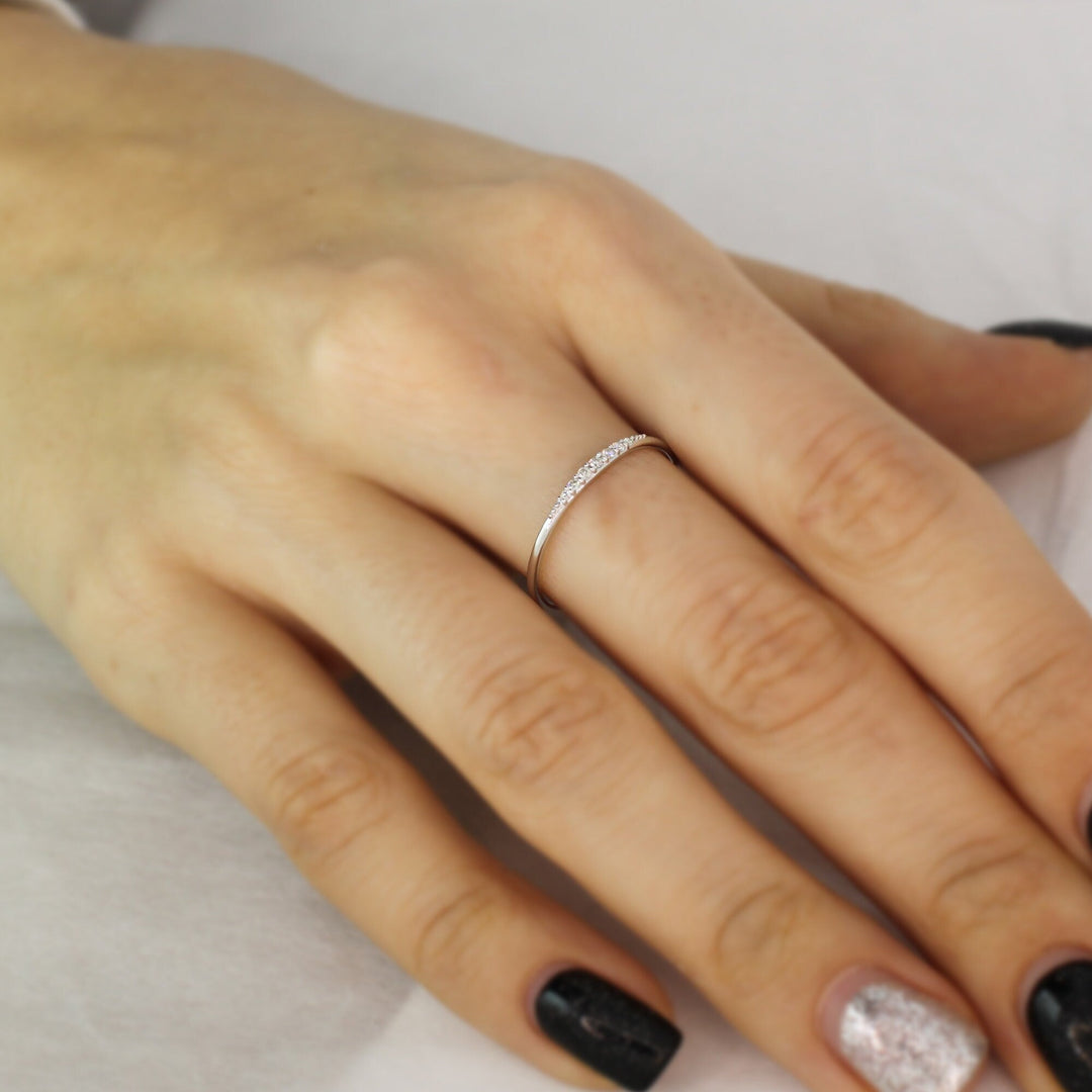 Round Cut lab grown diamonds Wedding Band for Women - Doozy Diamonds