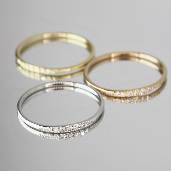Round Cut lab grown diamonds Wedding Band for Women - Doozy Diamonds