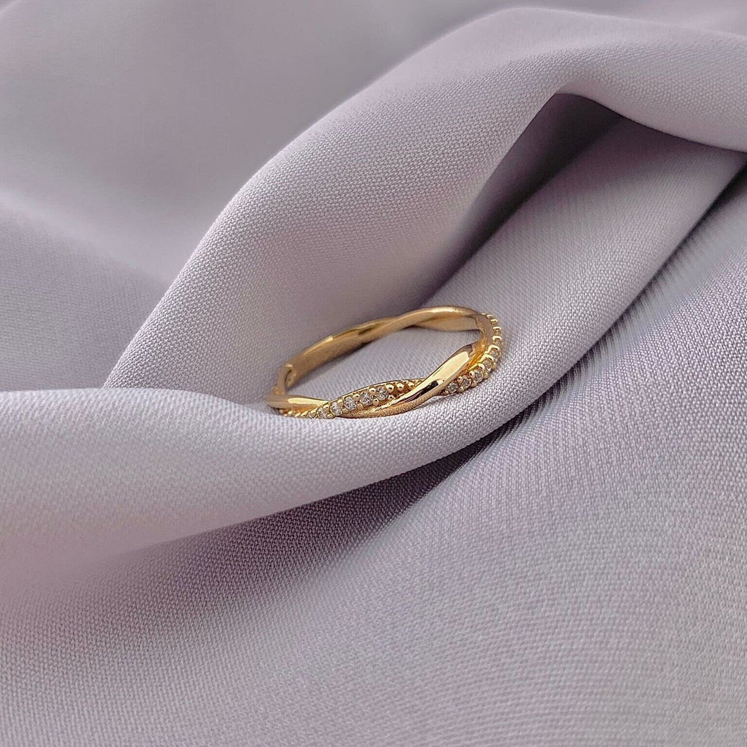 Round Cut Diamond lab grown diamond Infinity Wedding Ring for Christmas Gift - Doozy Diamonds