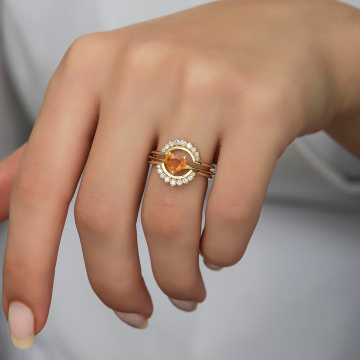 2 Piece Created Round Cut Diamond Woman Ring for Gift - Doozy Diamonds