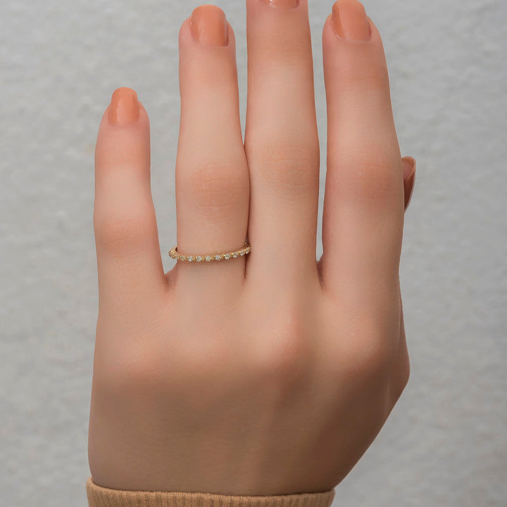 Half Eternity Round Cut Diamond Band for Women - Doozy Diamonds