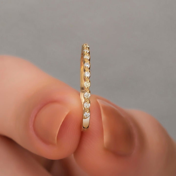 Half Eternity Round Cut Diamond Band for Women - Doozy Diamonds