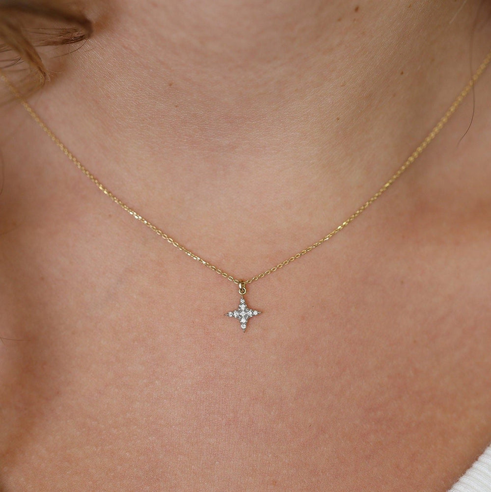 Mini North Star Diamond Necklace Gift for Her - Doozy Diamonds