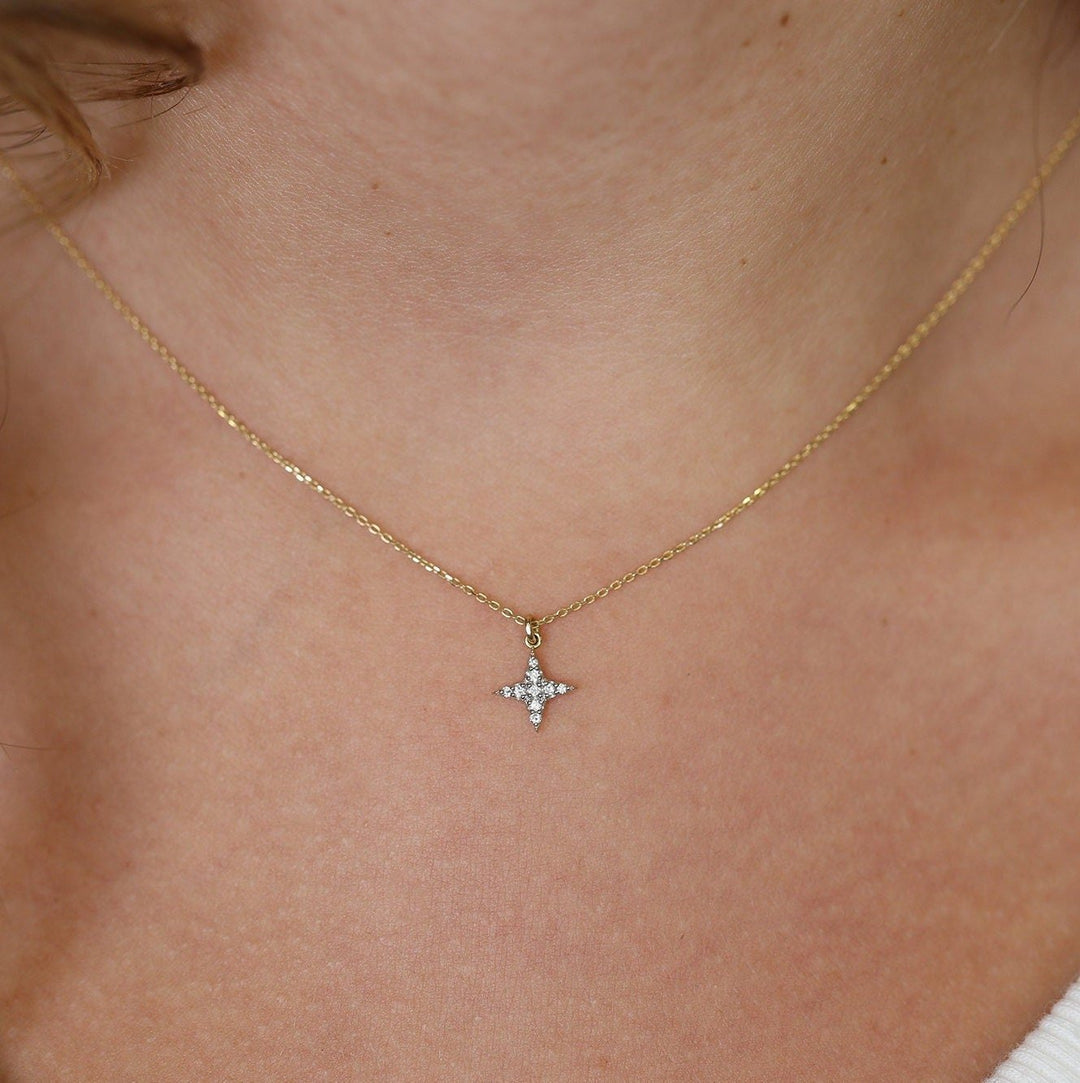 Mini North Star Diamond Necklace Gift for Her - Doozy Diamonds