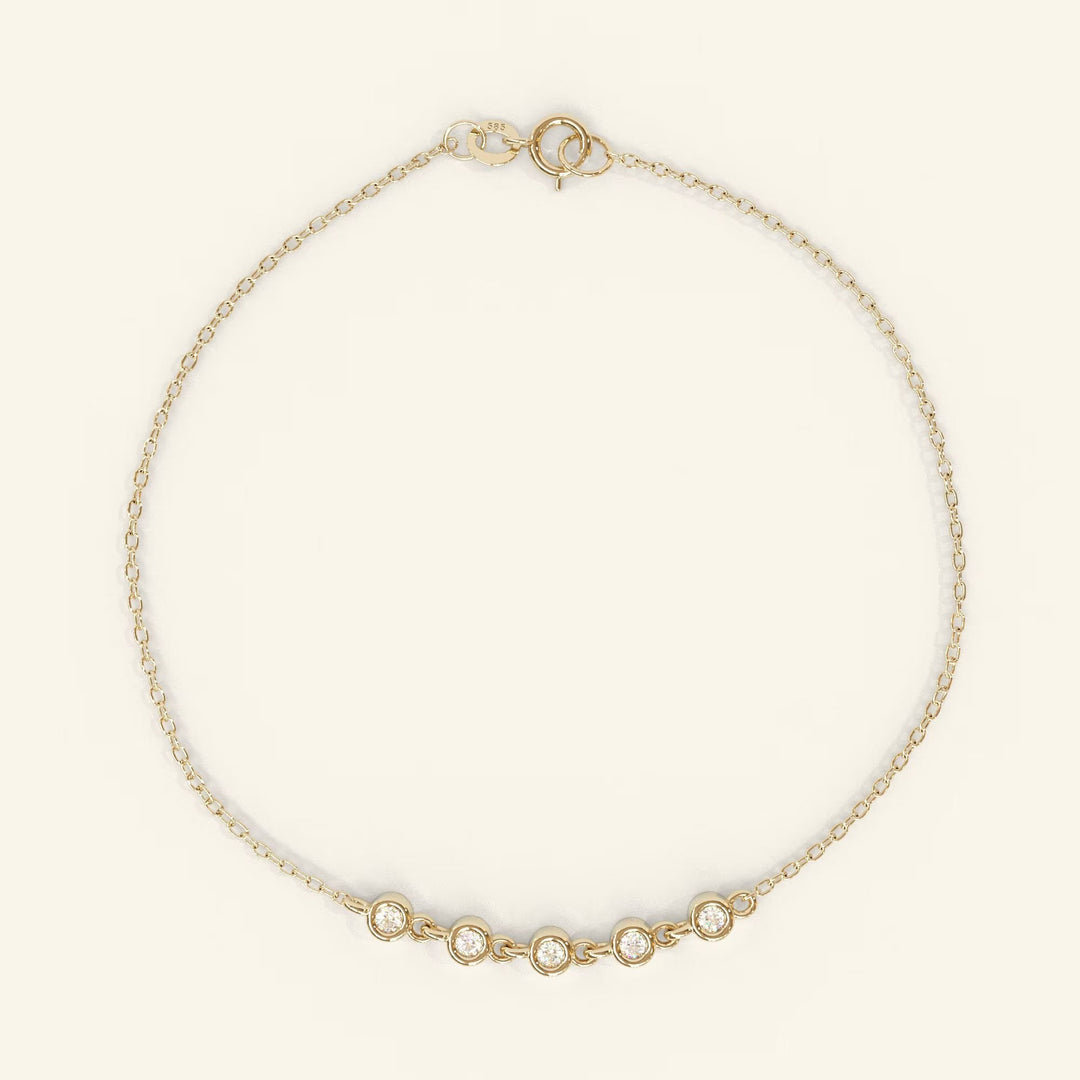 Round Cut lab grown diamonds Bezel Setting Bracelet for Women - Doozy Diamonds