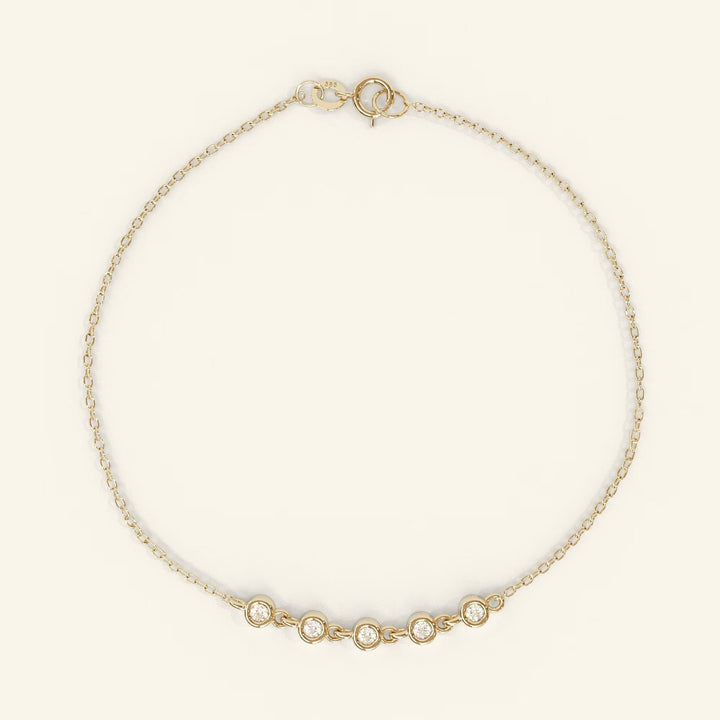 Round Cut lab grown diamonds Bezel Setting Bracelet for Women - Doozy Diamonds