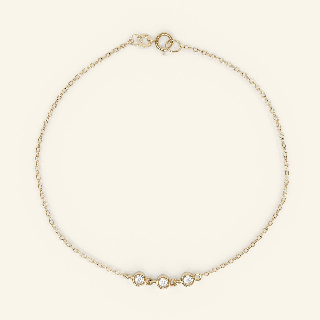 Round Cut lab grown diamonds Bezel Setting Bracelet for Women - Doozy Diamonds