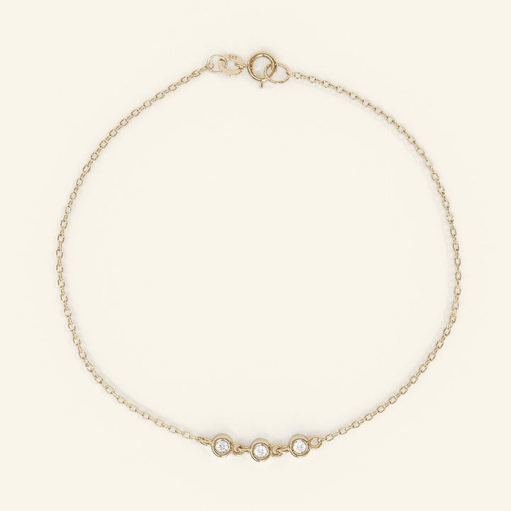 Round Cut lab grown diamonds Bezel Setting Bracelet for Women - Doozy Diamonds