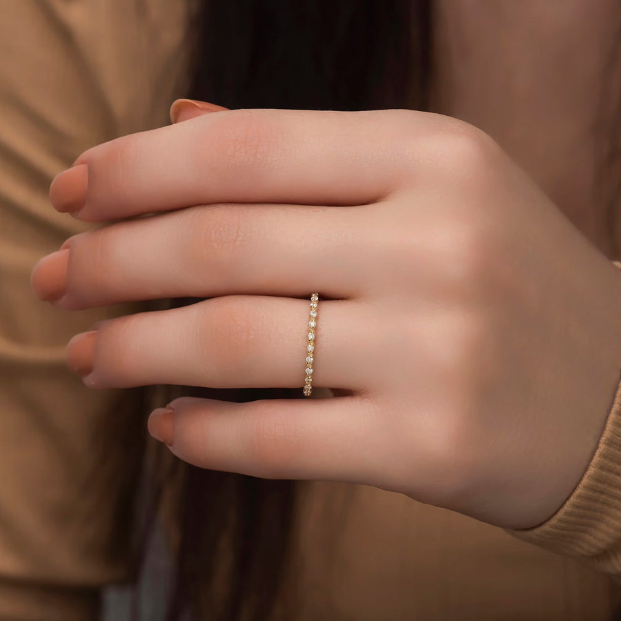 Half Eternity Round Cut Diamond Band for Women - Doozy Diamonds