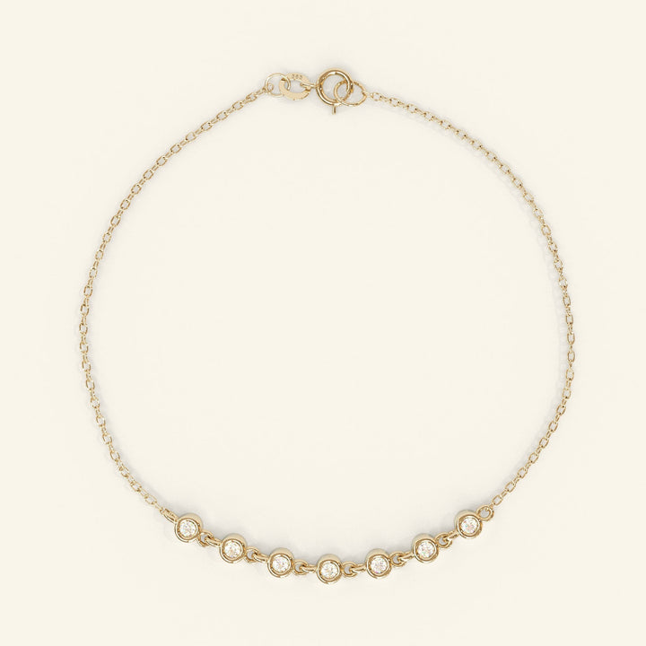 Round Cut lab grown diamonds Bezel Setting Bracelet for Women - Doozy Diamonds