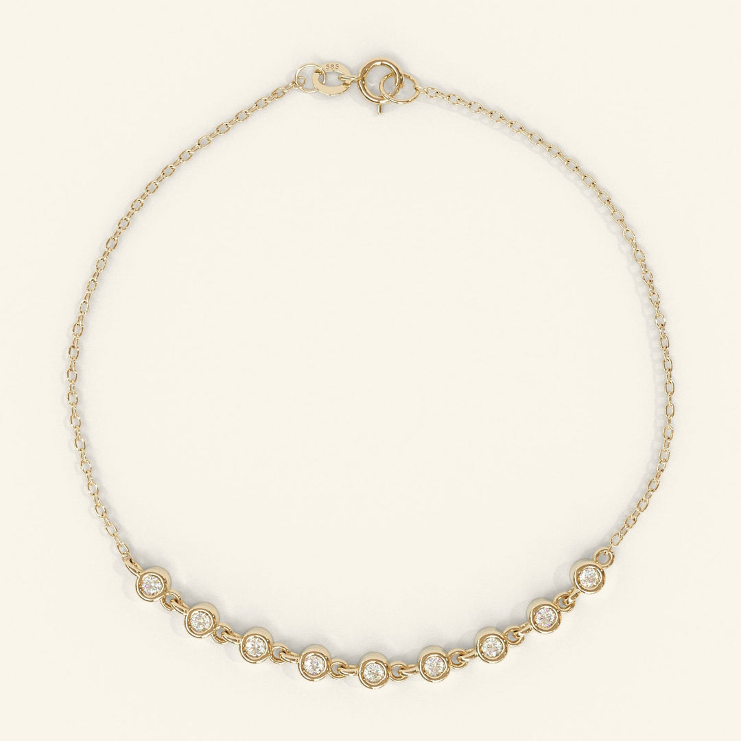 Round Cut lab grown diamonds Bezel Setting Bracelet for Women - Doozy Diamonds