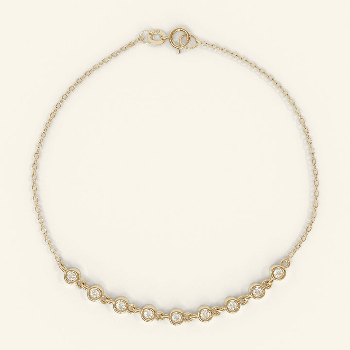 Round Cut lab grown diamonds Bezel Setting Bracelet for Women - Doozy Diamonds