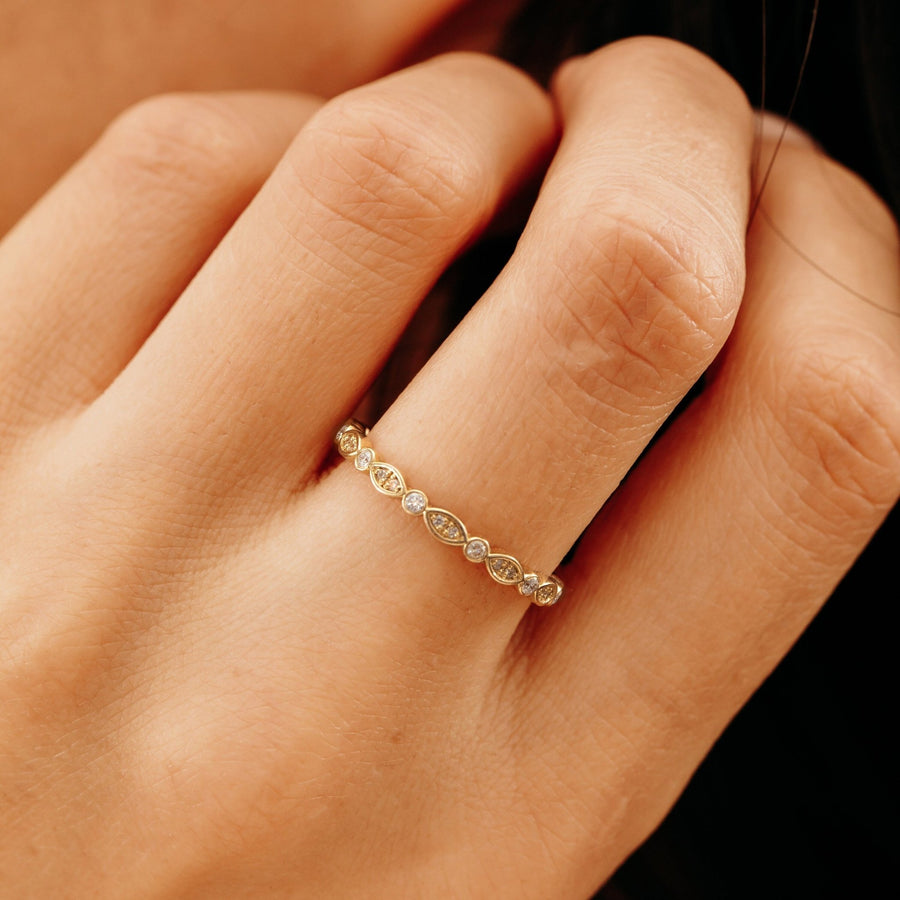 Round Diamond Eternity Stackable Wedding Band for Her - Doozy Diamonds