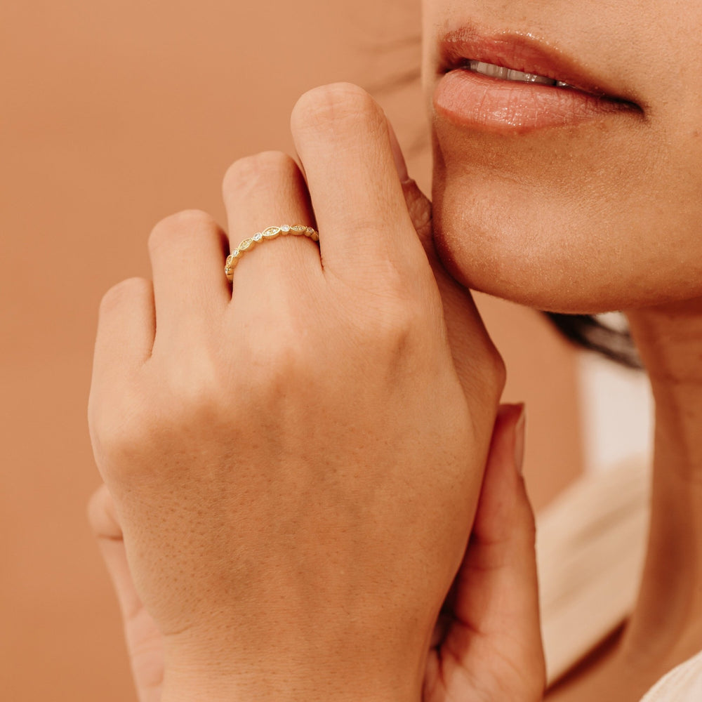 Round Diamond Eternity Stackable Wedding Band for Her - Doozy Diamonds