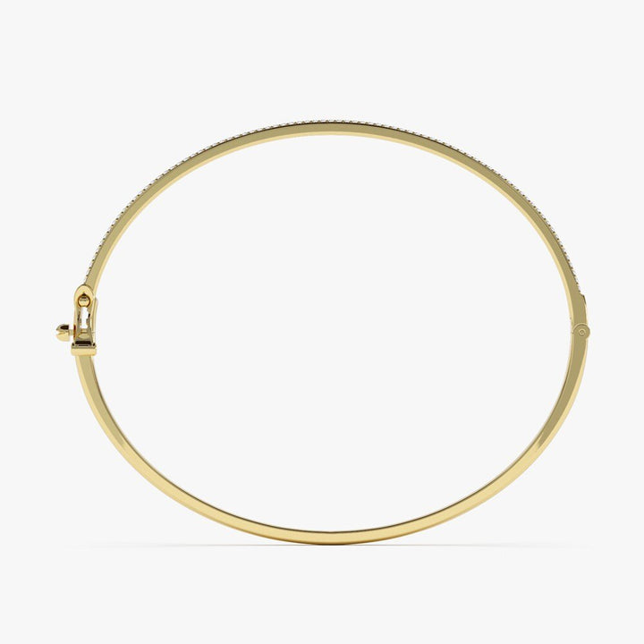 Round Cut Two Row Pave Diamond Bangle Bracelet for Women - Doozy Diamonds