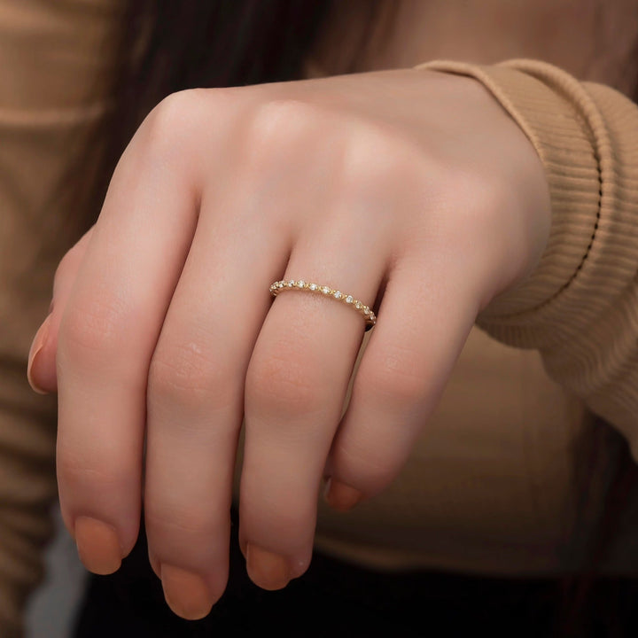 Half Eternity Round Cut Diamond Band for Women - Doozy Diamonds