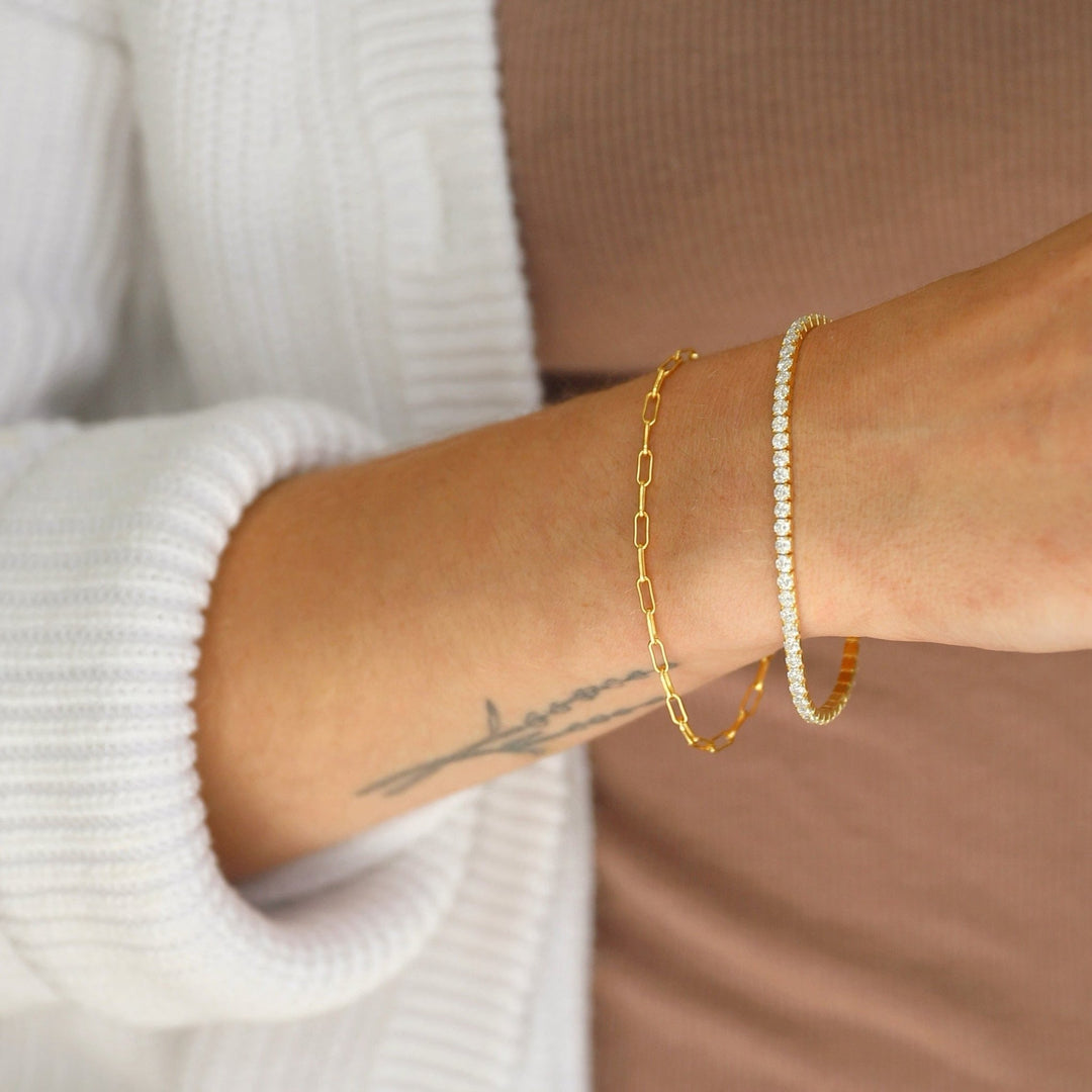 Round Diamond Lab-Grown Tennis Bracelet For Her