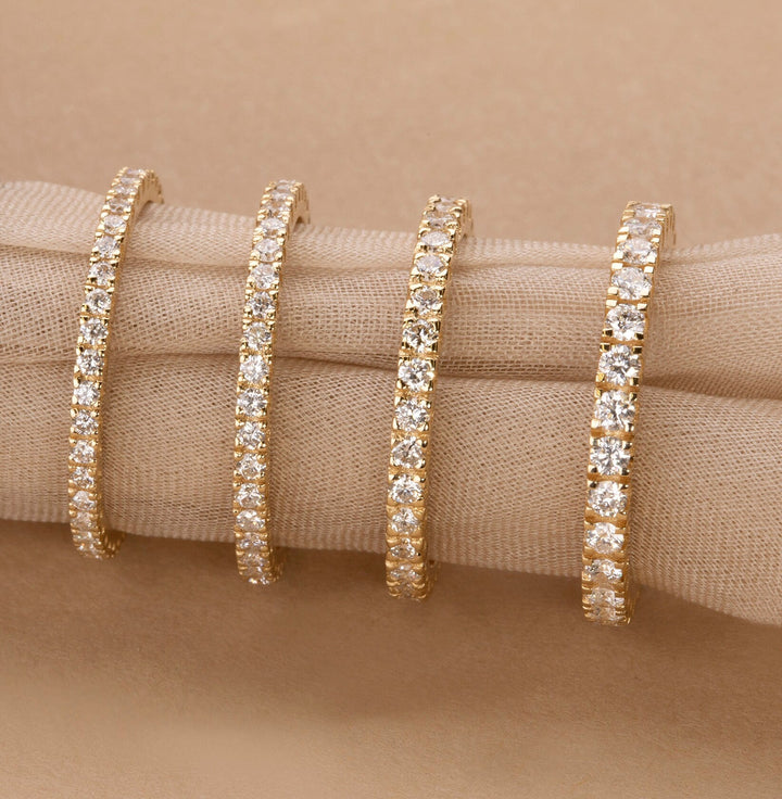 Round Cut Full Eternity Diamond Stacking Band - Doozy Diamonds