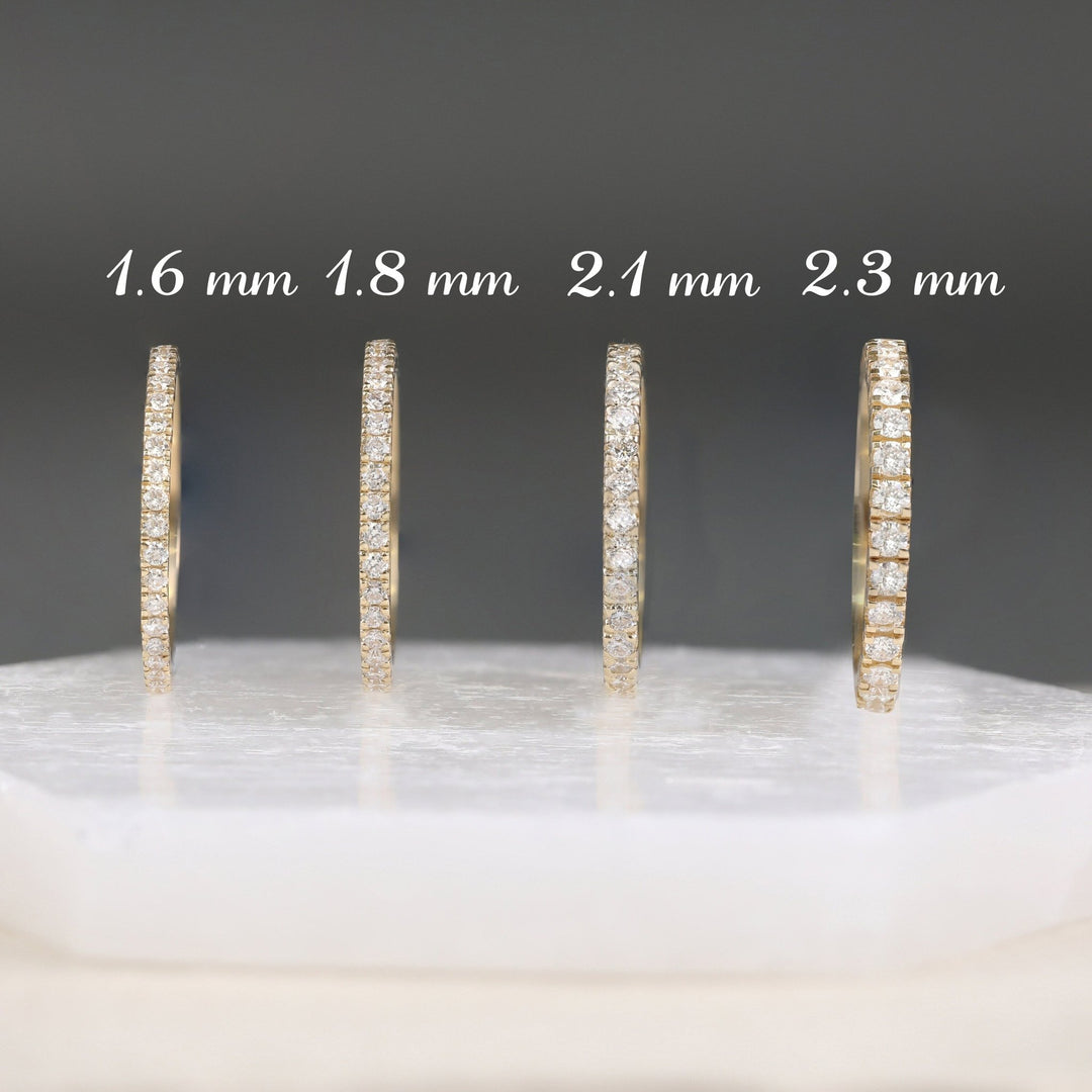 Round Cut Full Eternity Diamond Stacking Band - Doozy Diamonds