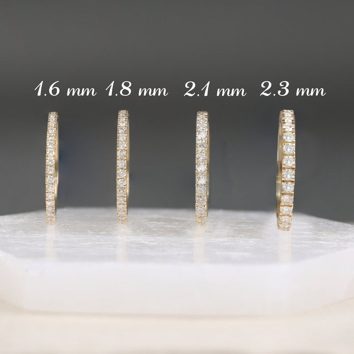 Round Cut Full Eternity Diamond Stacking Band - Doozy Diamonds