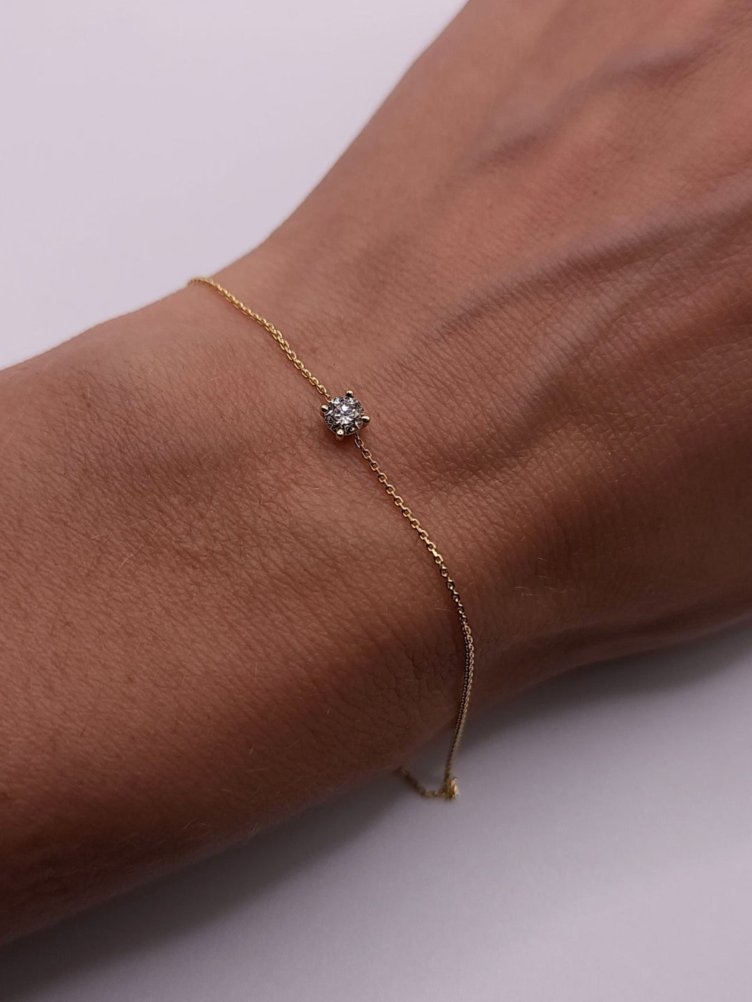 0.2Ct Round Cut Diamond Solitaire Bracelet for Women - Doozy Diamonds