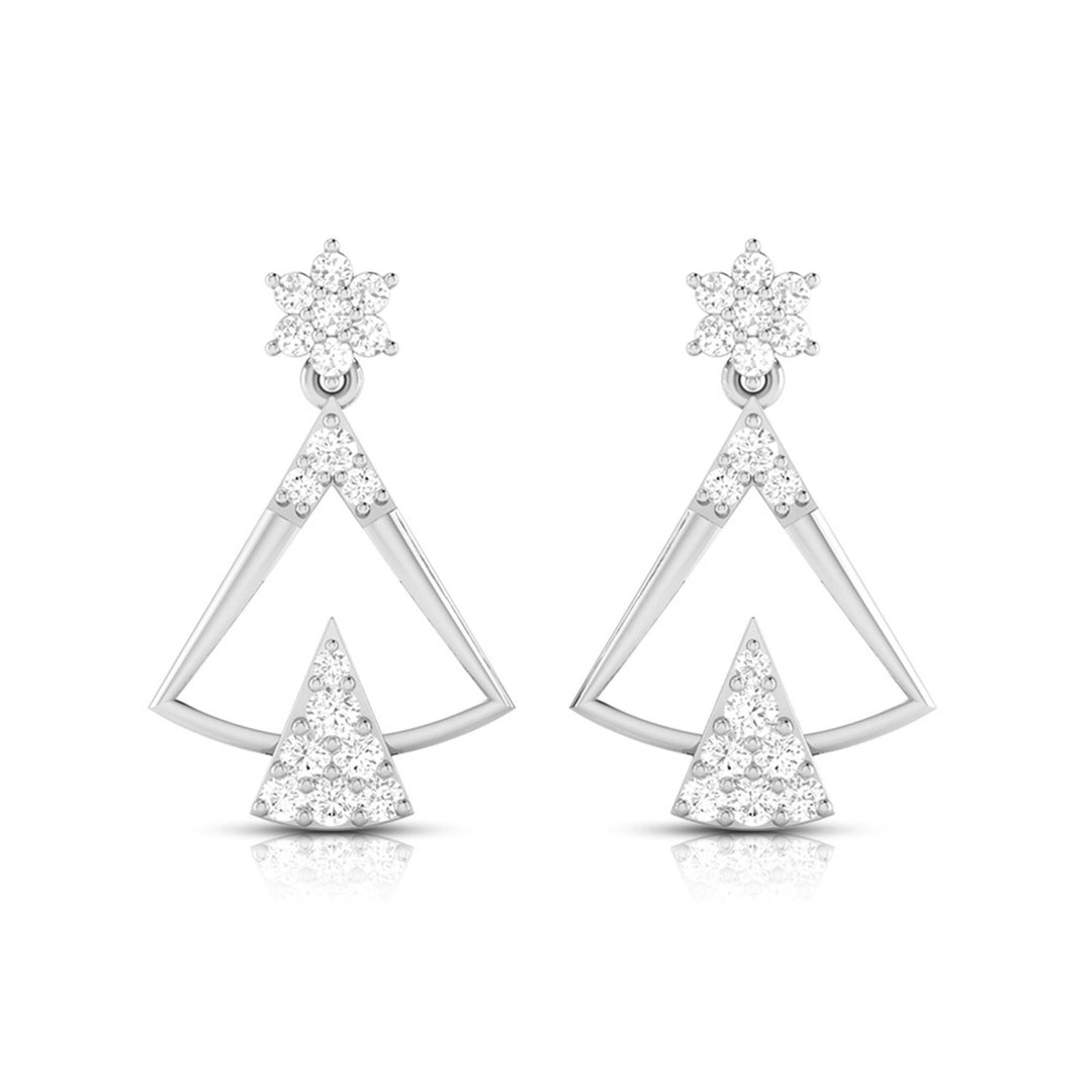 Round Cut Diamond Designer Women Earring for Christmas Gift - Doozy Diamonds