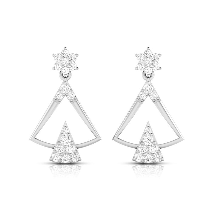 Round Cut Diamond Designer Women Earring for Christmas Gift - Doozy Diamonds
