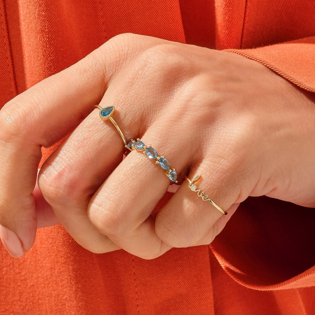 Love lab grown diamonds Ring in Solid Yellow Gold - Doozy Diamonds