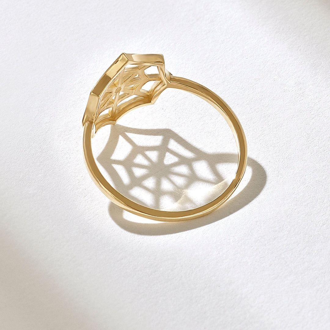 Round Cut Diamond Unique Spider Web Diamond Band for Her - Doozy Diamonds