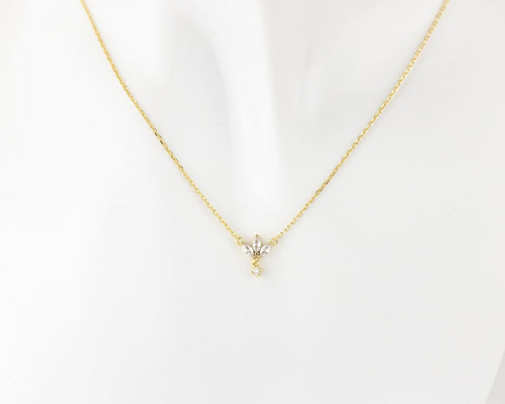 Marquise & Round Cut Diamond Unique Necklace for Her - Doozy Diamonds