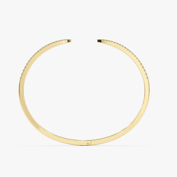 Round Cut Cuff Diamond Bangle Bracelet for Women - Doozy Diamonds