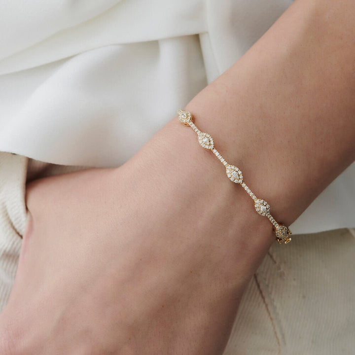 Round Cut Diamond lab grown diamond Bangle Bracelet For Women - Doozy Diamonds