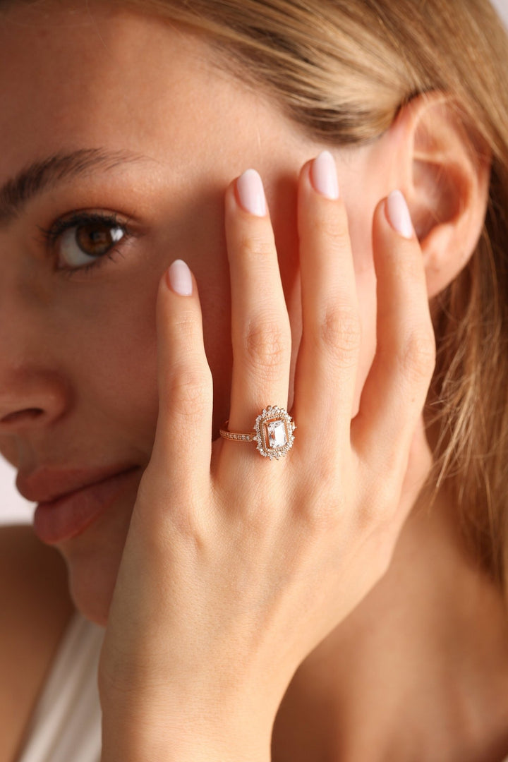Radiant Cut Diamond Vintage Engagement Ring for Women - Doozy Diamonds
