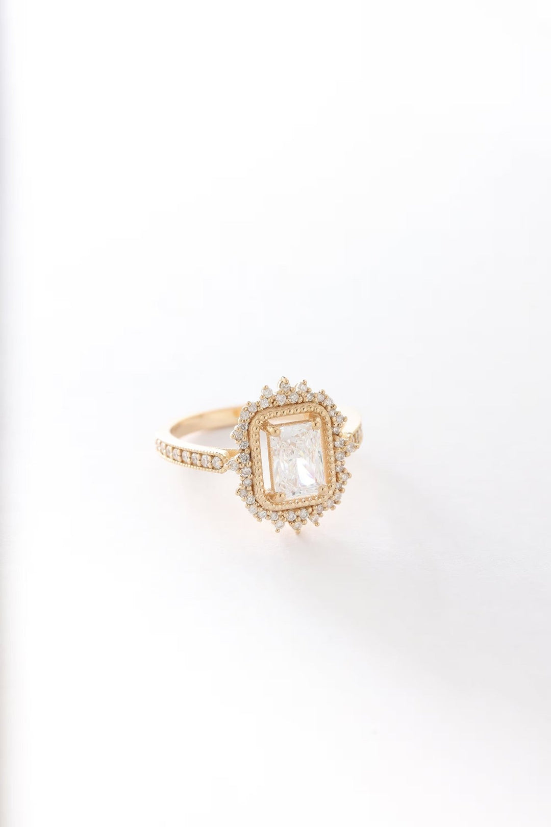 Radiant Cut Diamond Vintage Engagement Ring for Women - Doozy Diamonds