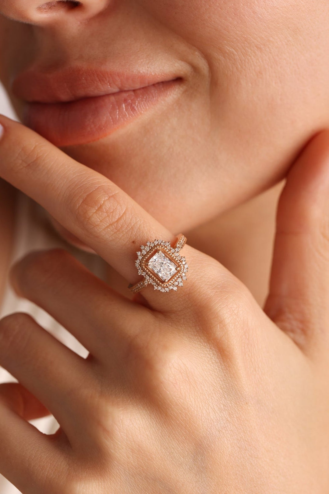 Radiant Cut Diamond Vintage Engagement Ring for Women - Doozy Diamonds