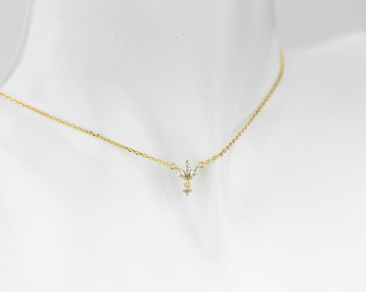 Marquise & Round Cut Diamond Unique Necklace for Her - Doozy Diamonds