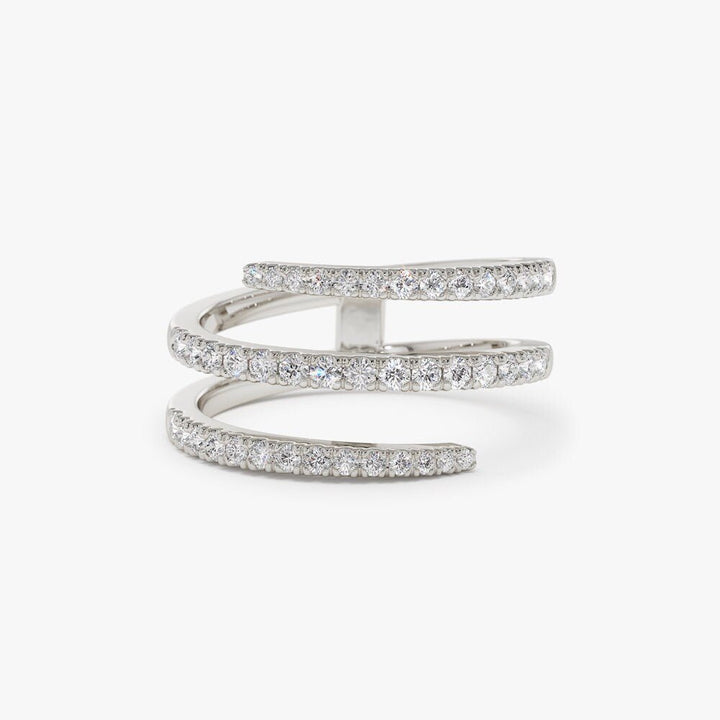 Round Cut spiral Diamond Wedding Band for Mother - Doozy Diamonds