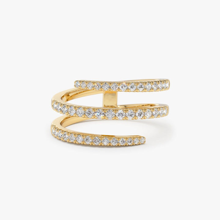 Round Cut spiral Diamond Wedding Band for Mother - Doozy Diamonds
