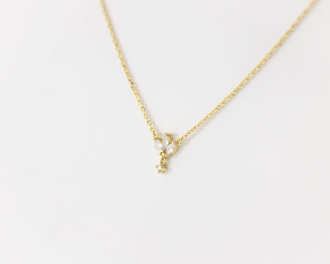 Marquise & Round Cut Diamond Unique Necklace for Her - Doozy Diamonds