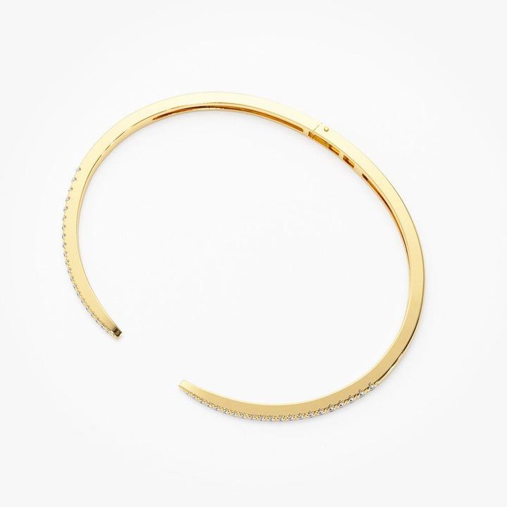 Round Cut Cuff Diamond Bangle Bracelet for Women - Doozy Diamonds