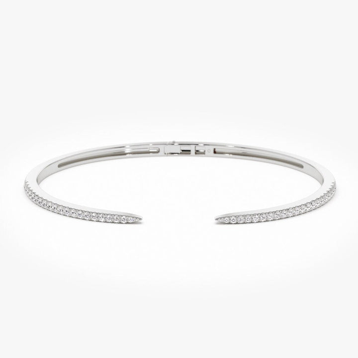 Round Cut Cuff Diamond Bangle Bracelet for Women - Doozy Diamonds