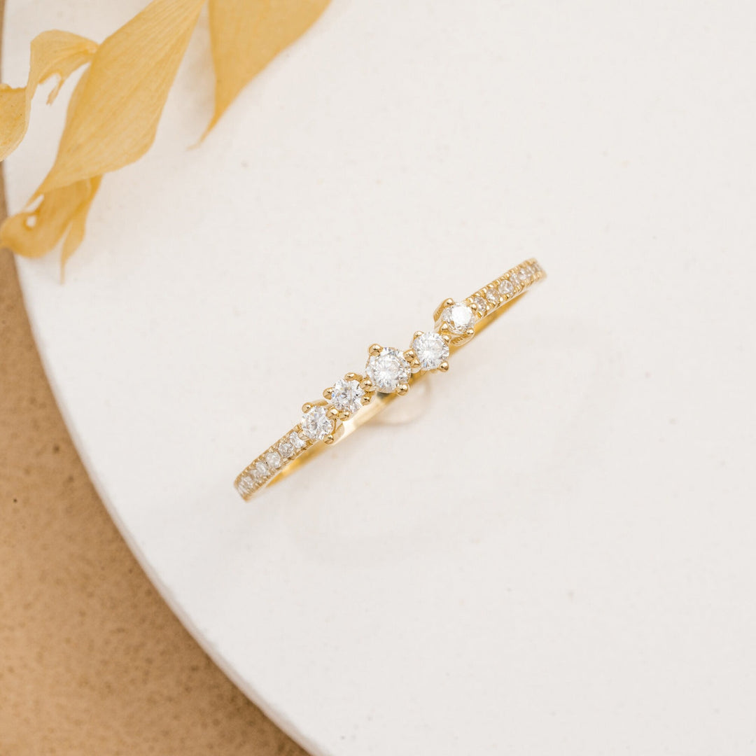 14k Gold Round Diamond Cluster Engagement Ring for Women - Doozy Diamonds