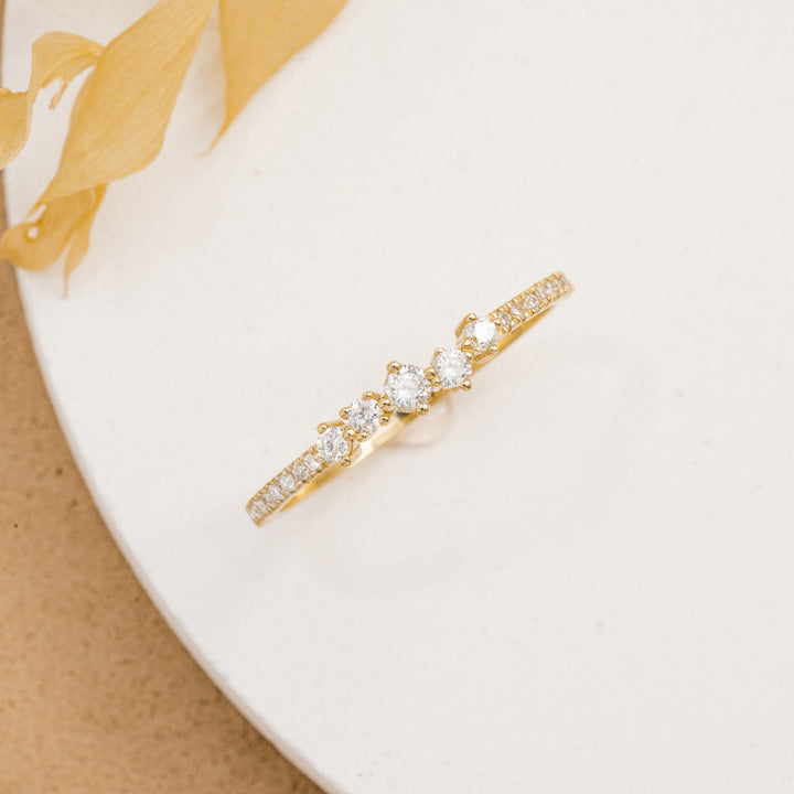 14k Gold Round Diamond Cluster Engagement Ring for Women - Doozy Diamonds