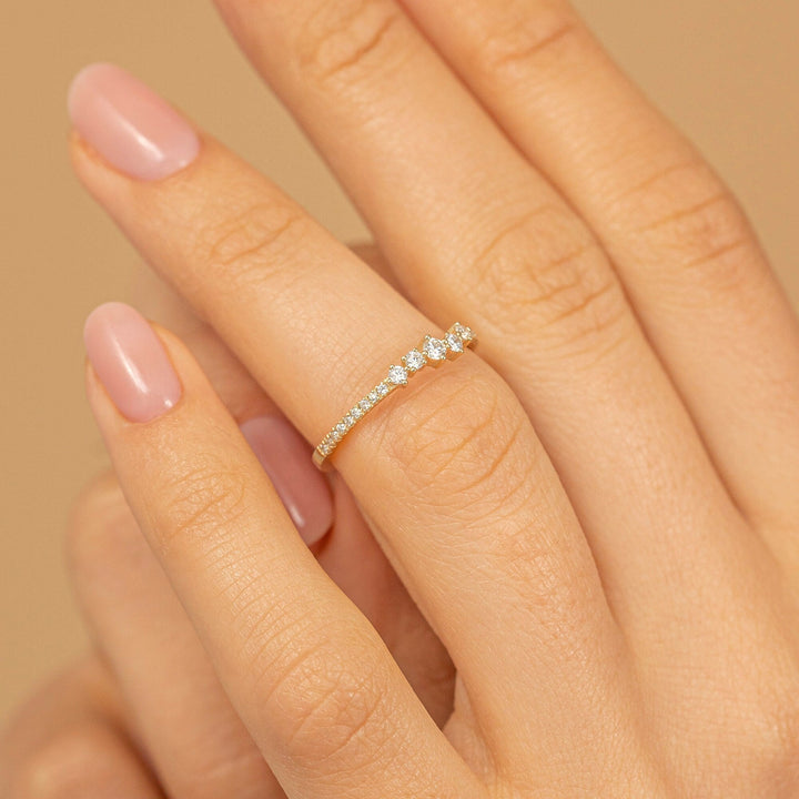 14k Gold Round Diamond Cluster Engagement Ring for Women - Doozy Diamonds