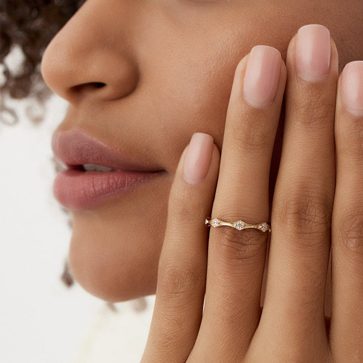 Round Cut Diamond Petite Eternity Wedding Band for Gift - Doozy Diamonds