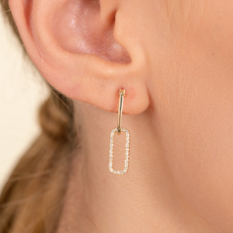 Round Cut Diamond Dangling Earrings for Her - Doozy Diamonds