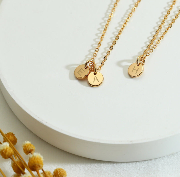 Mini Gold Initial Personalized Necklace For Women - Doozy Diamonds