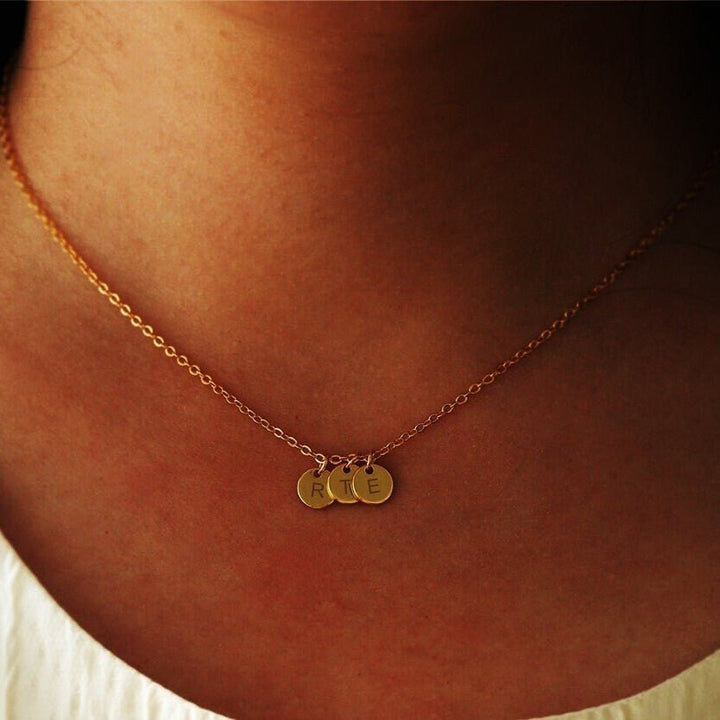 Mini Gold Initial Personalized Necklace For Women - Doozy Diamonds