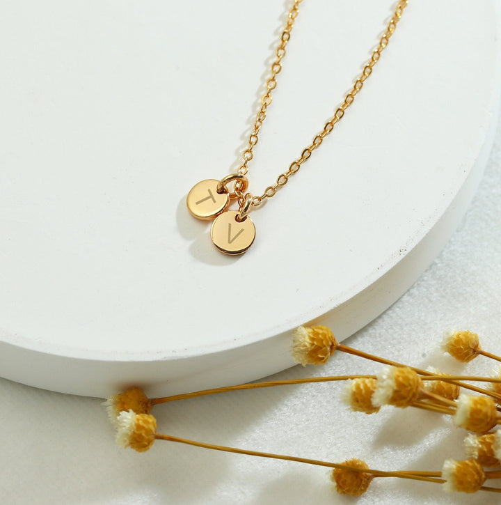 Mini Gold Initial Personalized Necklace For Women - Doozy Diamonds