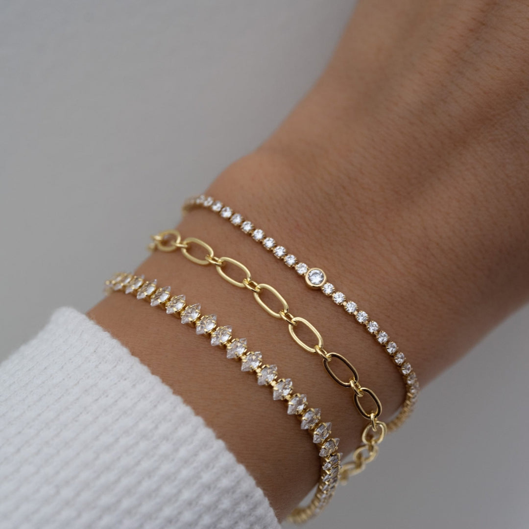 Marquise Cut Diamond Lab-Grown Tennis Bracelet for Her